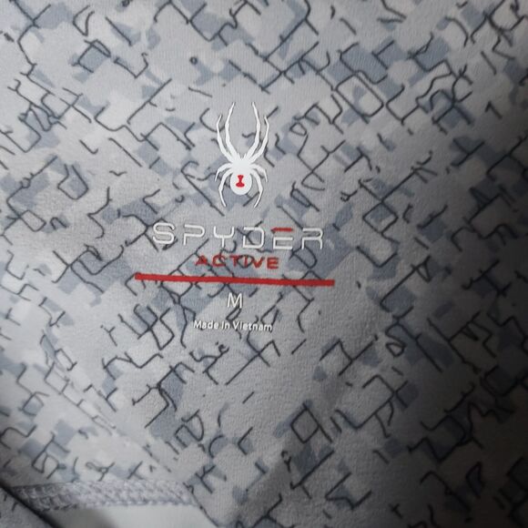 Spyder Active Leggings Medium Women’s Gray Print High Waist Stretch - Picture 5 of 11